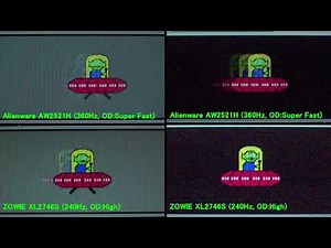 Alienware 25 AW2521H (360Hz) vs ZOWIE XL2746S 応答速度比較(5760FPS)