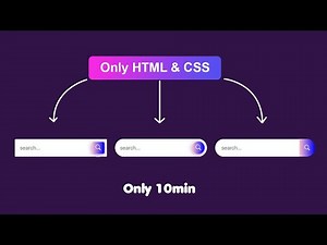 How To Make A Search Bar Using HTML,CSS | How To Make A Search Bar Using CSS