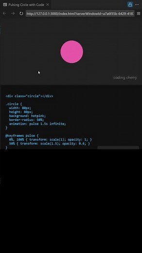 Pulsing Circle Animation Using CSS & JavaScript #CSS #JavaScript Programming