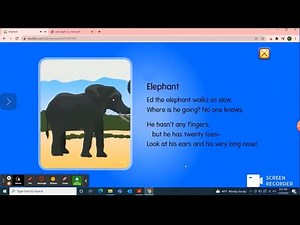 Class meeting 7/29/22 Starfall “Elephant”