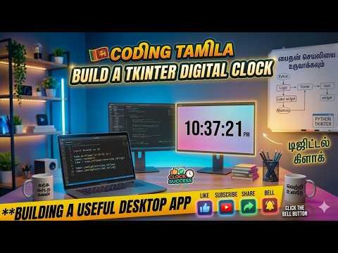 build a digital clock using tkinter in python program