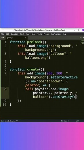 Programming a JavaScript Game in 1 minute using Phaser || Speed Coding