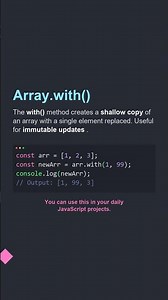 🎯 Array.with() - Quick JS Tutorial #Shorts