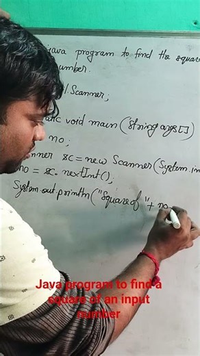 Java program to find a square of an input number#java #programming