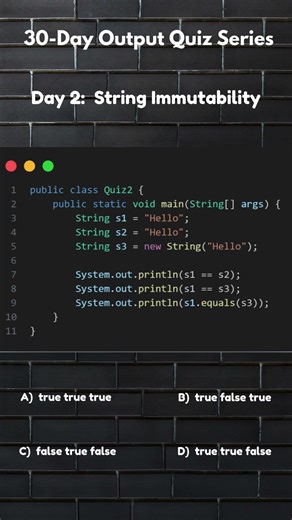 Java Output Quiz 02🤯| Can You Solve This Java String Quiz?(90% Fail) #JavaStringWar #xcodeez #shorts