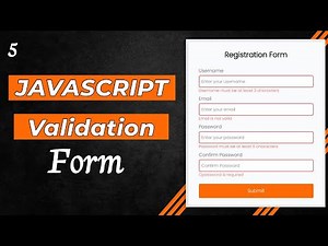 JavaScript Validation in HTML Registration Form | JS Implementation #javascript