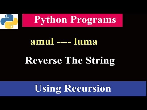 Reverse The Given String Using Recursion | Python Programs | Interview Question And Answer