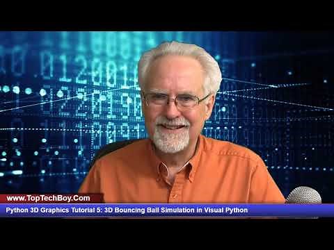 Python 3D Graphics Tutorial 5: Bouncing Ball Simulation in Visual Python