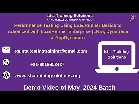 Performance Testing Using LoadRunner Basics to Advanced Demo on 28th May 2024.
