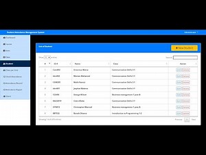 Final Year Project - Student attendance management system in PHP, MySQL, CSS, Javascript