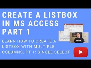 How to Make a Listbox in MS Access Part 1: Single-selection