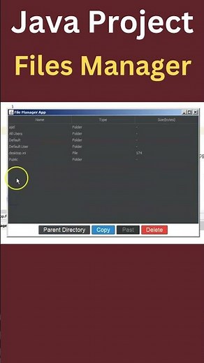 Java Files Manager App