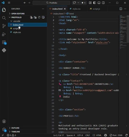 Portfolio #coding #html #webdevelopment