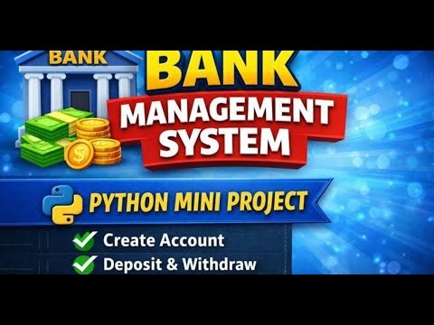 Python Mini Project | Bank Management System Using Python | Beginner Friendly Project