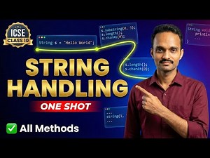 String Handling in Java One Shot 🧵 | ICSE Class 10 Computer Applications
