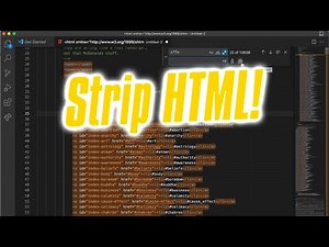 Strip HTML tags with Visual Studio Code - Remove HTML markup with Regular Expressions (RegEx)