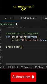 Parameters Vs Arguments Python functions #pythontutorial #coding