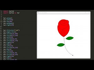 Drawing a Rose Flower with Turtle Module