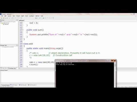Using Constructors & Member Function: Java
