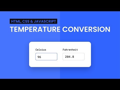 Temperature Converter With HTML, CSS and Javascript