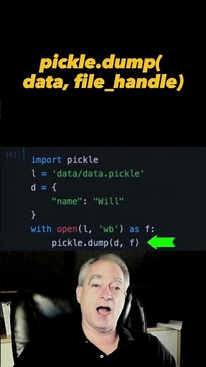 Use pickle to save Python objects to file #python #shorts