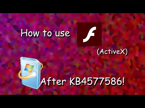 How to run Flash ActiveX after KB4577586