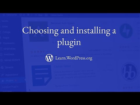 Choosing and installing a plugin