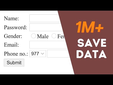 Store HTML Form Data to MySQL Database