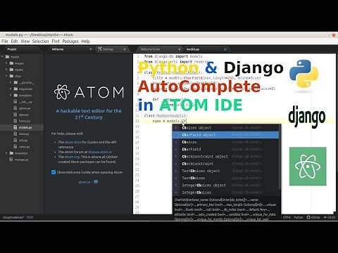 Atom IDE setup for python and django development | Python autocomplete in Atom IDE | Ubuntu | Linux