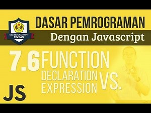 FUNCTION pada JAVASCRIPT : DECLARATION vs. EXPRESSION