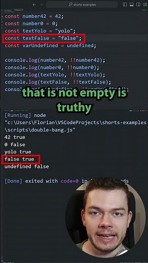 Double Bang (!!) Operator in JavaScript Explained 💡 #javascript #javascriptlearning javascriptdev