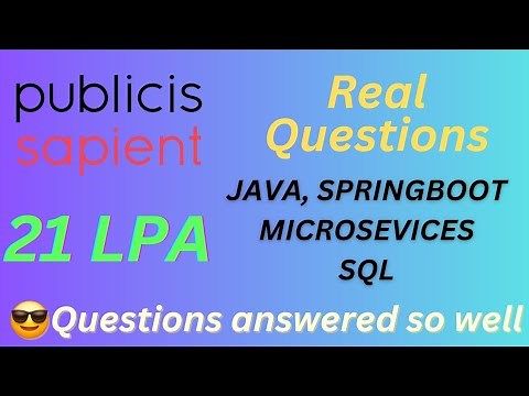 2-7 Years Interview Experience | Java | Spring Boot | Microservices | SQL | Maven | SAPIENT PUBLICIS