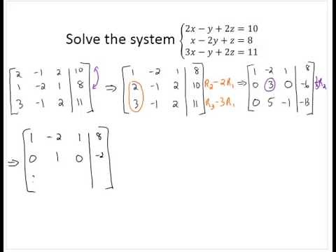 Solve 3x3 system with Gaussian Elimination