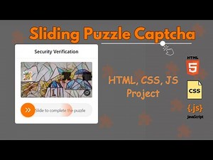 Sliding Puzzle Captcha | HTML, CSS, JS project