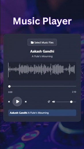 Build a Music Player with Animated Waveform 🌊🎵 | JavaScript Tutorial