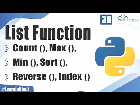 What are List Function in Python Explain in Detailed | Python Tutorial