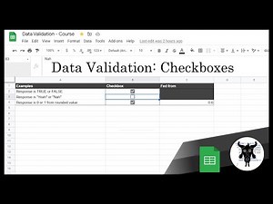 Using Data Validation on Checkboxes - Google Sheets