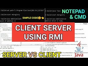 Write a Program to Build a Simple Client Server Application Using RMI |Remote Method Invocation |RMI