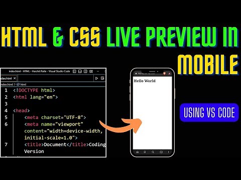 HTML & CSS Live Preview in Mobile | How to Use VS Code to Live Preview HTML and CSS on Mobile | #css