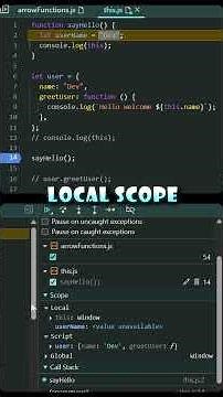 'this' Keyword in JavaScript Explained 🤯 | Global Scope & Standalone Functions