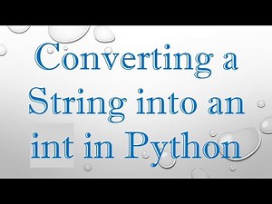 Converting a String into an int in Python