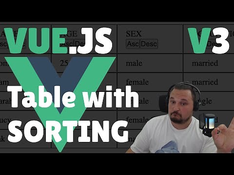 Vue.js v3 Table component with Sorting.