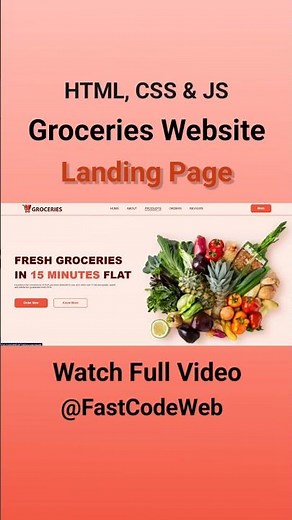 Create Grocery Website Using HTML & CSS | Fast Code