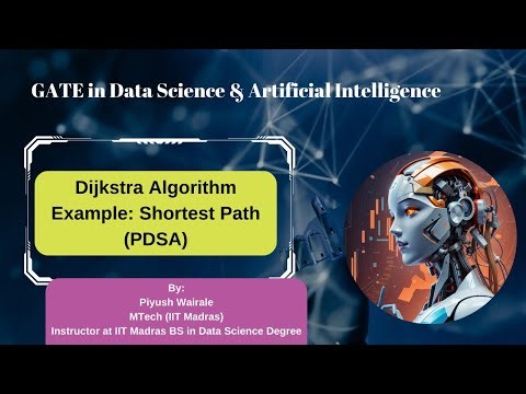 Dijkstra Algorithm Example: Shortest Path | Graph Theory | Python DSA | GATE DA | PYQ