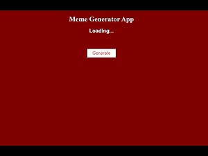 Meme Generator App Using JavaScript