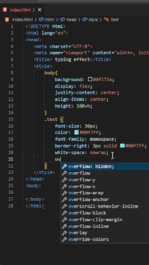 “Create Typing Animation with HTML & CSS | Step-by-Step Tutorial”