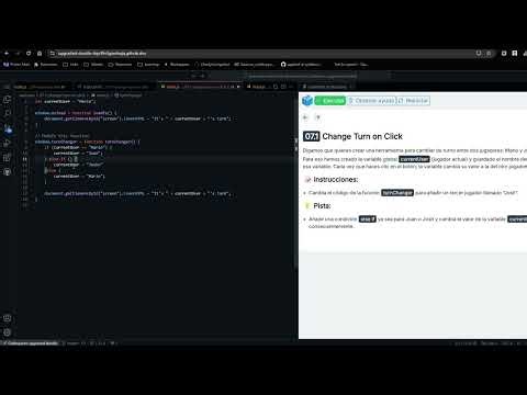 EVENTOS DE JAVASCRIPT - 07.1 - Cambiar de turno con Javascript