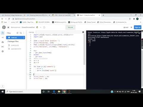 using python to access web data // week 6// part 1// extraction data from JSON
