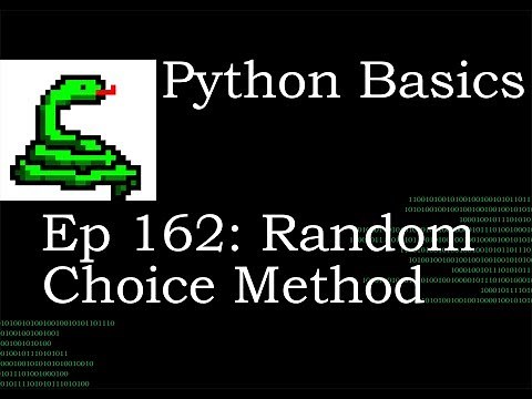 Python Basics How to use the Random Choice Method in Python