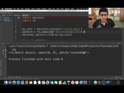Python Extracts Phone Number and Email Id from resume and CV Tutorials